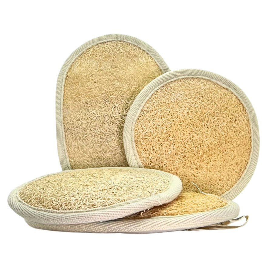 Loofah Scrub Set – 2 gezicht pads en 2 body pads - Elicious