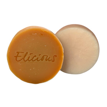 Natuurlijke shampoobar Serene Sandalwood 90g - CG vriendelijk + Natuurlijke conditioner bar Daily Embrace 50g - alle haartypes - Elicious