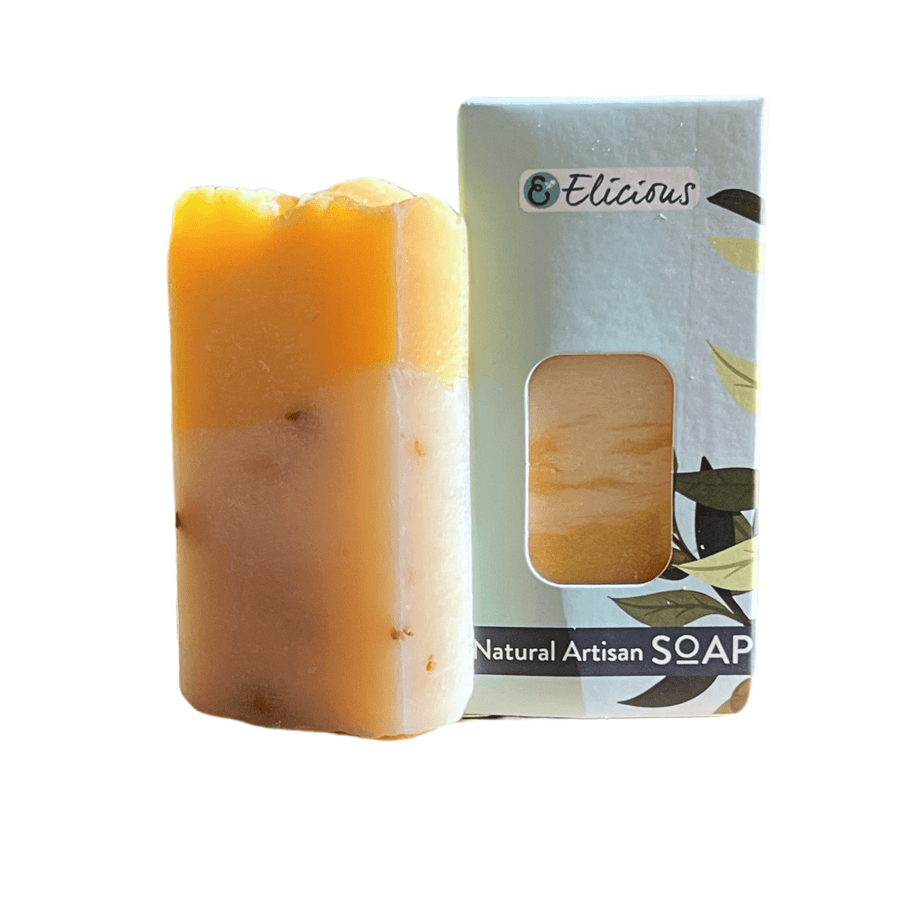 Set Artisan natuurlijke zeep Sweet Orange Blossom & Soothing Calendula - Elicious